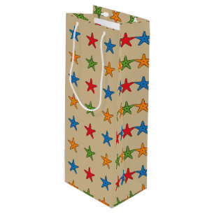 Sacola Para Vinho Conjunto de Starfish de Cartoon Colorido Bonito