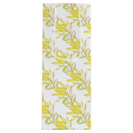 Sacola Para Vinho Cor d'água da tulipa leucadendron amarela