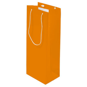 Sacola Para Vinho cor laranja escuro
