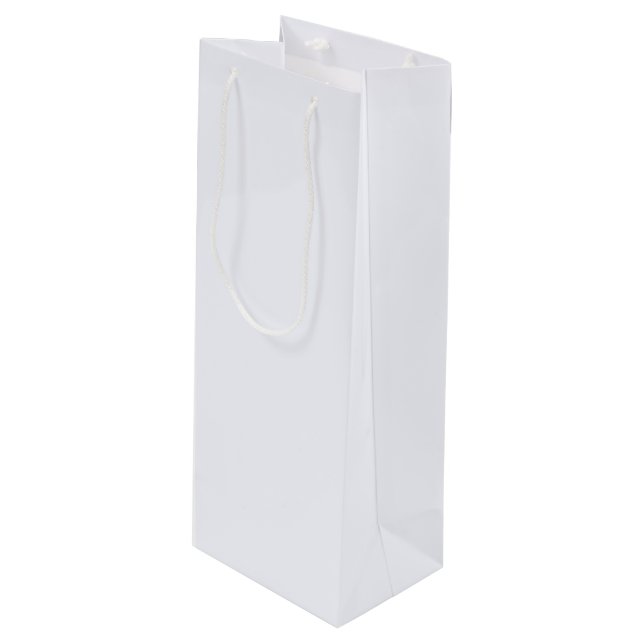 Sacola Para Vinho Cor Sólida Branco Fantasma (Frente inclinada)