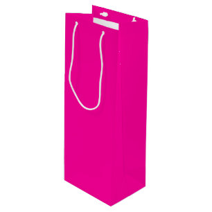 Sacola Para Vinho Cor Sólida Neon Rosa