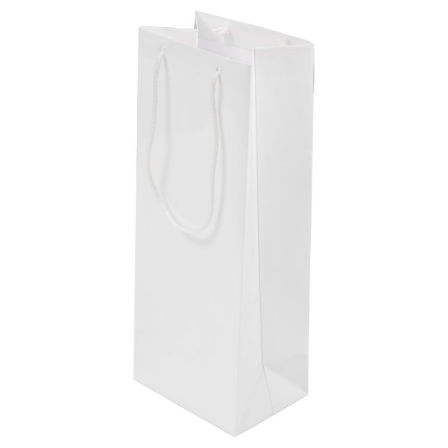 Sacola Para Vinho Cor Sólida Pura e Branca (Frente inclinada)