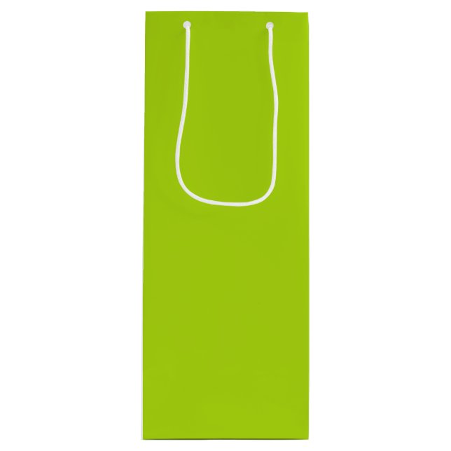 Sacola Para Vinho Cor Sólida Verde Lima (Frente)