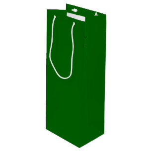 Sacola Para Vinho Cor Sólida Verde Natal