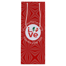 Sacola Para Vinho Coração de Amor Bandeira Mexicana Personalizada do