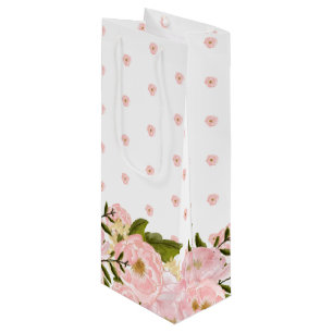 Sacola Para Vinho Coram as peônias cor-de-rosa que Wedding as bolsa