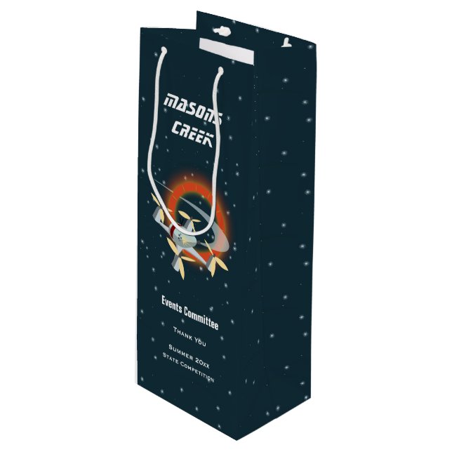 Sacola Para Vinho Corrida de Drone (Frente inclinada)