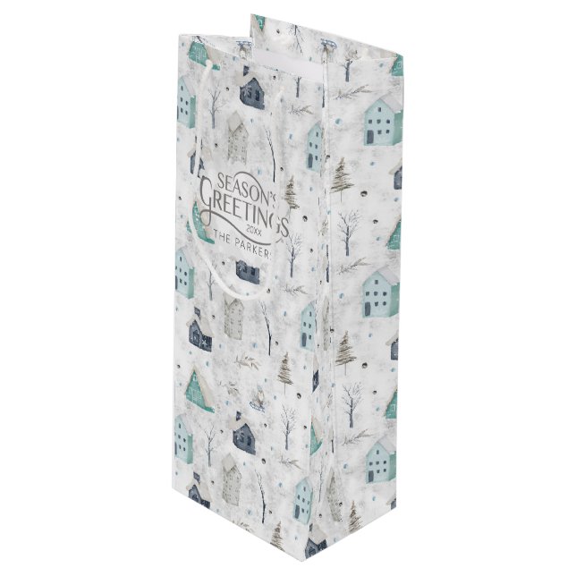 Sacola Para Vinho Cozy Home Teal ID985 (Frente inclinada)