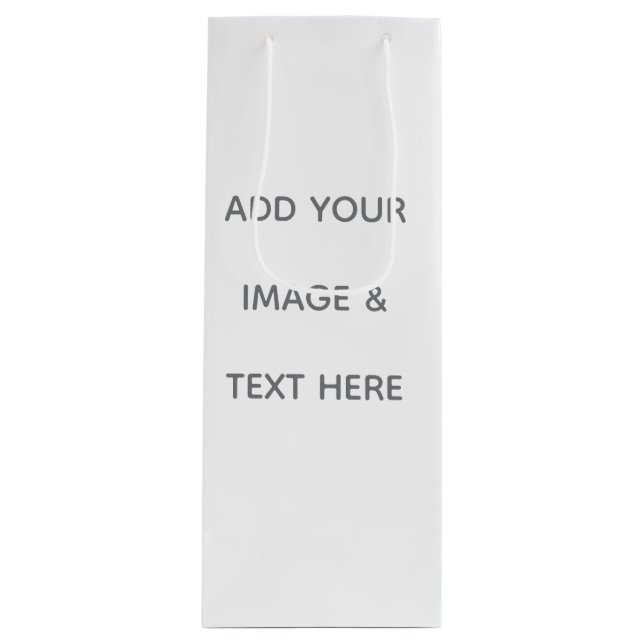 Sacola Para Vinho Create Your Own white  (Frente)