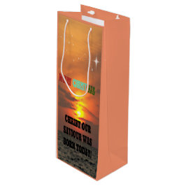 Sacola Para Vinho Cristo Nosso Salvador Foi Nascer Hoje