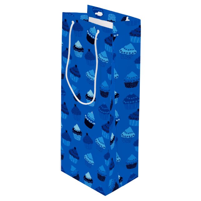 Sacola Para Vinho Cupcakes de mirtilo (Frente inclinada)