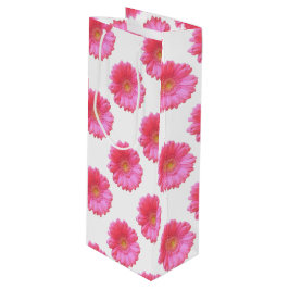 Sacola Para Vinho Daisy gerbera rosa