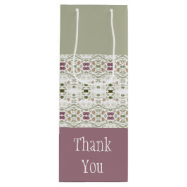 Sacola Para Vinho Daît Floral Patterc