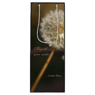 Sacola Para Vinho Dandelion Seed Head em tons castanhos