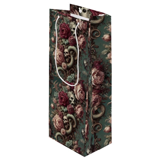 Sacola Para Vinho De Osso e Vinha - Vitoriano Gótico (Frente inclinada)