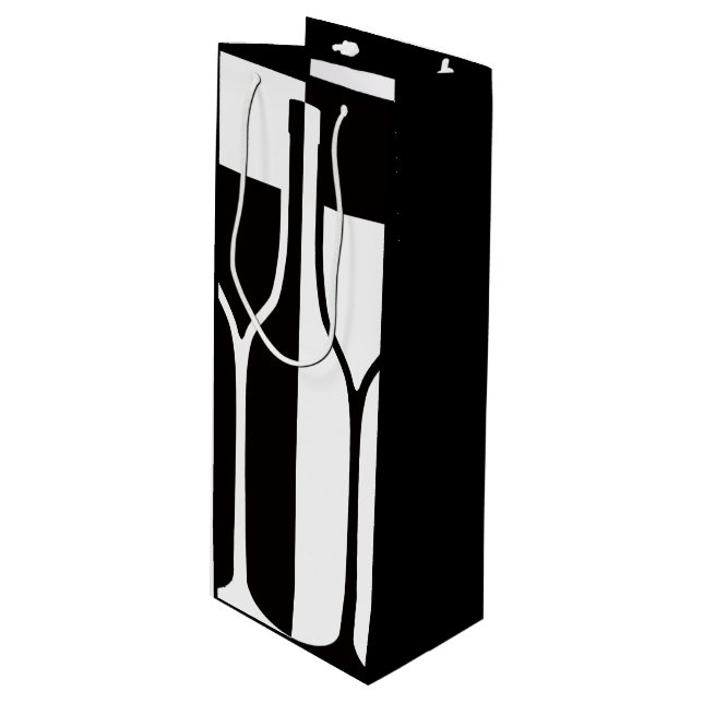 Sacola Para Vinho Design de presente de vidro de vinho (Frente inclinada)