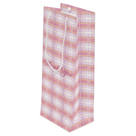 Sacola Para Vinho designer com padrão de xadrez