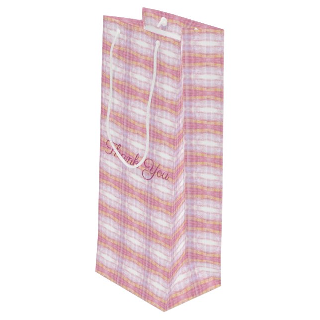 Sacola Para Vinho designer com padrão de xadrez (Verso inclinado)