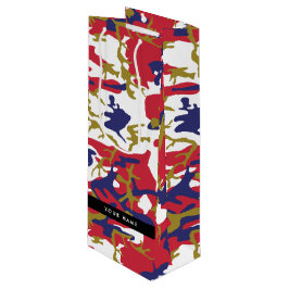 Sacola Para Vinho Dia da Independência Camuflagem Seu nome Personali