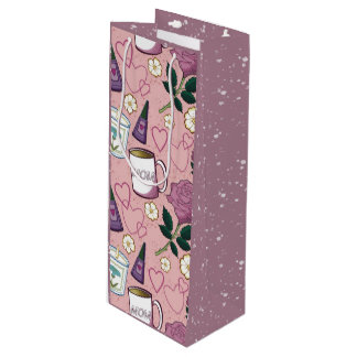 Sacola Para Vinho Dia das Mães Rosa