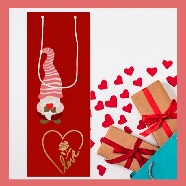 Sacola Para Vinho Do Gnome com amor meu Namorados (Criador carregado)