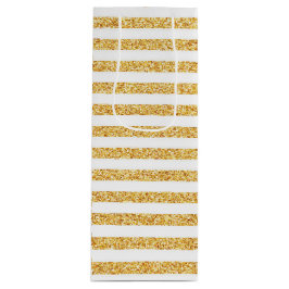 Sacola Para Vinho Dourada faixa de presentes