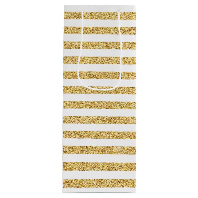 Sacola Para Vinho Dourada faixa de presentes (Frente)