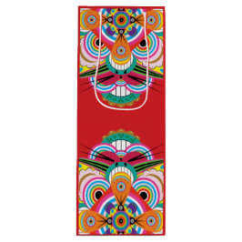 Sacola Para Vinho Dragão-Tigre Mandala Wine Gift Bag