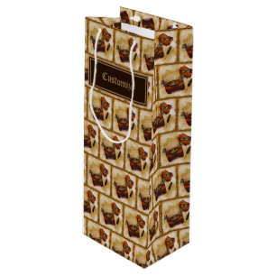 Sacola Para Vinho É Padrão De Vintage Escrito