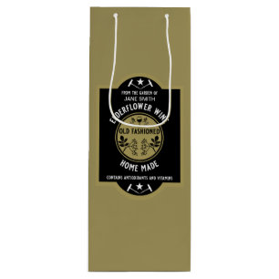 Sacola Para Vinho Elderflower casado personalizado