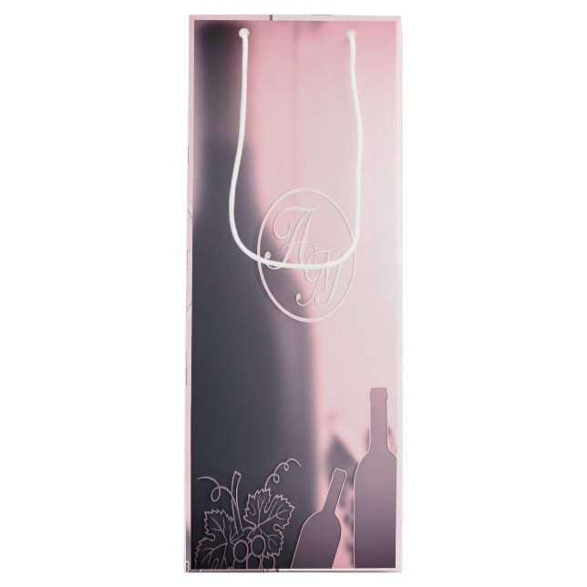 Sacola Para Vinho Elegant Frosted Wine Gift Bag (Frente)