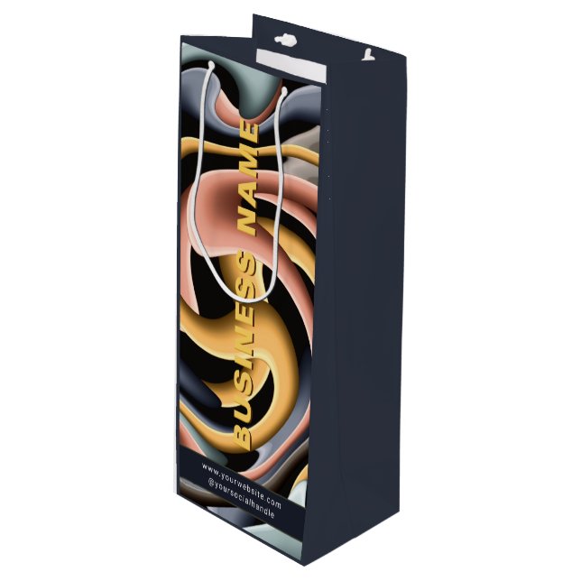 Sacola Para Vinho Empresa Marca Moderna Personalizada Promocional Pe (Frente inclinada)