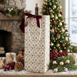 Sacola Para Vinho Enfeites de Natal Boho Quentes Vintage Inverno