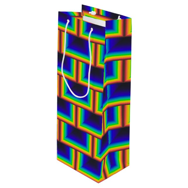 Sacola Para Vinho Escalas quadradas de espectro solar (Frente inclinada)