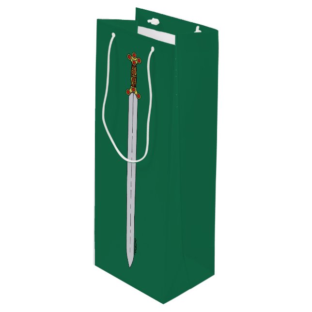 Sacola Para Vinho Espada Celta Antiga (Frente inclinada)