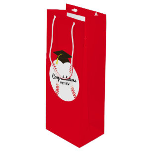 Sacola Para Vinho Esportes de Festa de formatura de beisebol