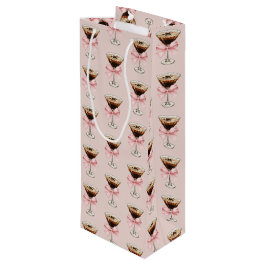 Sacola Para Vinho Espresso Martini Pattern Pink