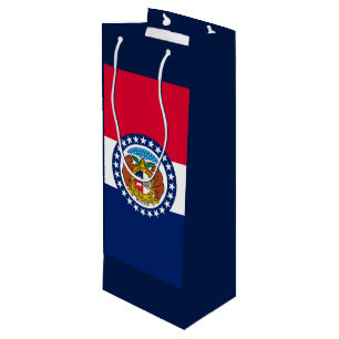 Sacola Para Vinho Estado do Missouri Flag Design