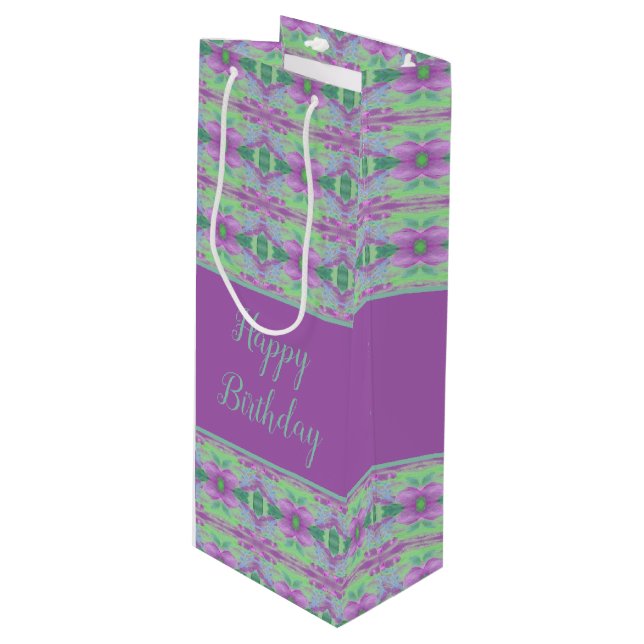 Sacola Para Vinho Estilo de Vinho Púrpura Padrado Estilo de Vinho Pr (Frente inclinada)