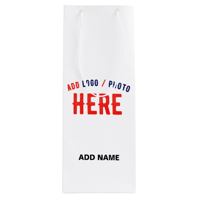 SACOLA PARA VINHO ESTILO MODERNO PERSONALIZÁVEL BRANCO VERIFICADO CO (Frente)