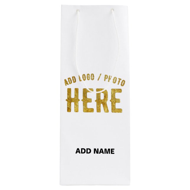 SACOLA PARA VINHO ESTILO MODERNO PERSONALIZÁVEL BRANCO VERIFICADO MA (Frente)