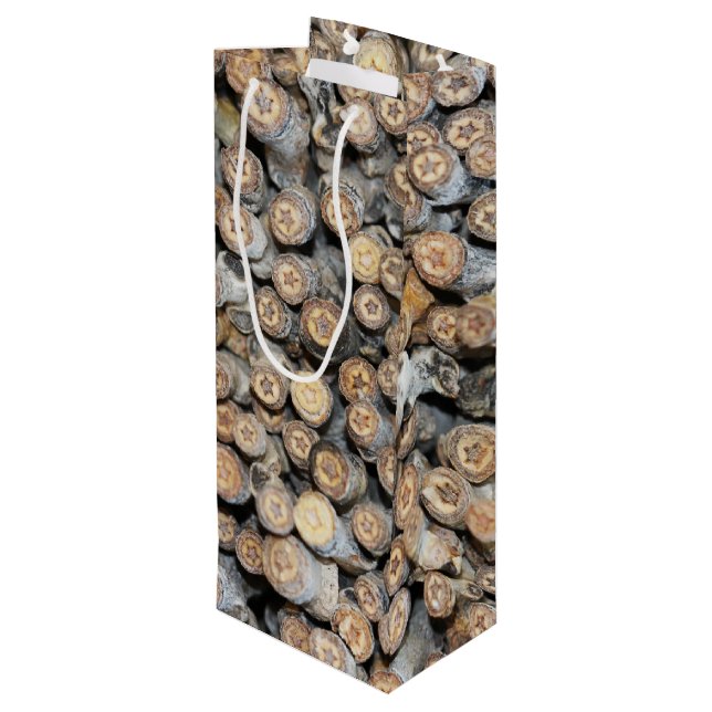 Sacola Para Vinho Estrelas ao longo das árvores de madeira de algodã (Verso inclinado)