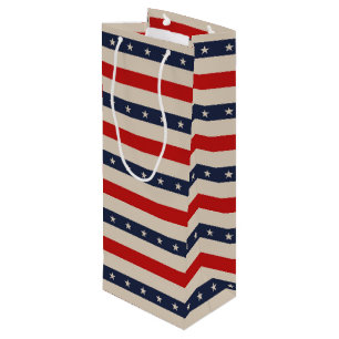 Sacola Para Vinho Estrelas Patriotas