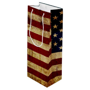 Sacola Para Vinho EUA / Bandeira esvajada