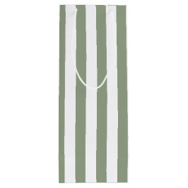 Sacola Para Vinho Faixa Verde e Branca