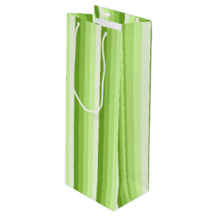 Sacola Para Vinho faixas de sombra do verde limão