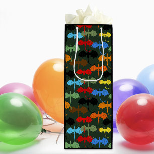 Sacola Para Vinho Fantasia de Voo Verde Dragões