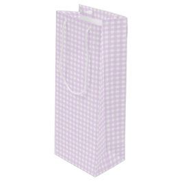 Sacola Para Vinho Faye e Lauren Pastel Purple Gingham
