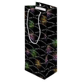 Sacola Para Vinho Feliz Aniversário do 15 Fireworks Gift Bag do Vinh