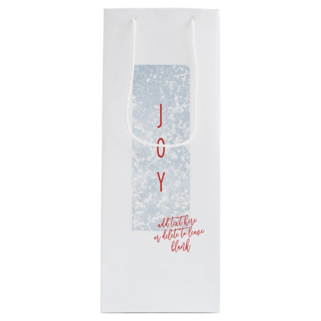 Sacola Para Vinho Feliz Feriado Vermelho Brilhante e Azul (Frente)